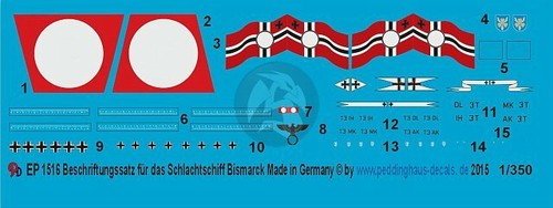 Peddinghaus 350 bismarck - peddinghaus, 1/350