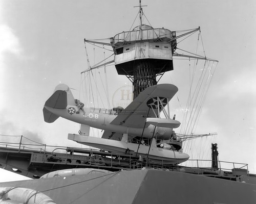 Naval biplane floatplane - floatplane, on